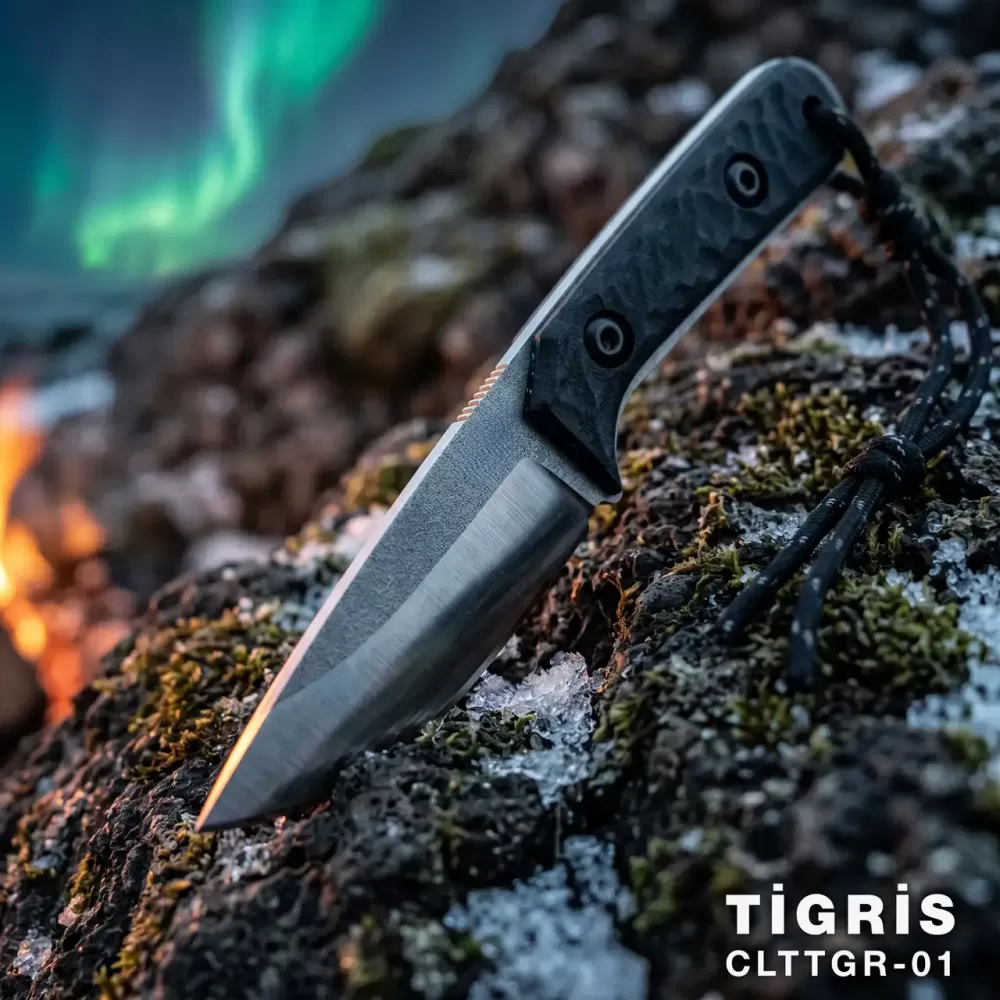 El Yapımı Tigris Kamp Bıçağı | Yerli Üretim | Paslanmaz Çelik - CLTTGR-01